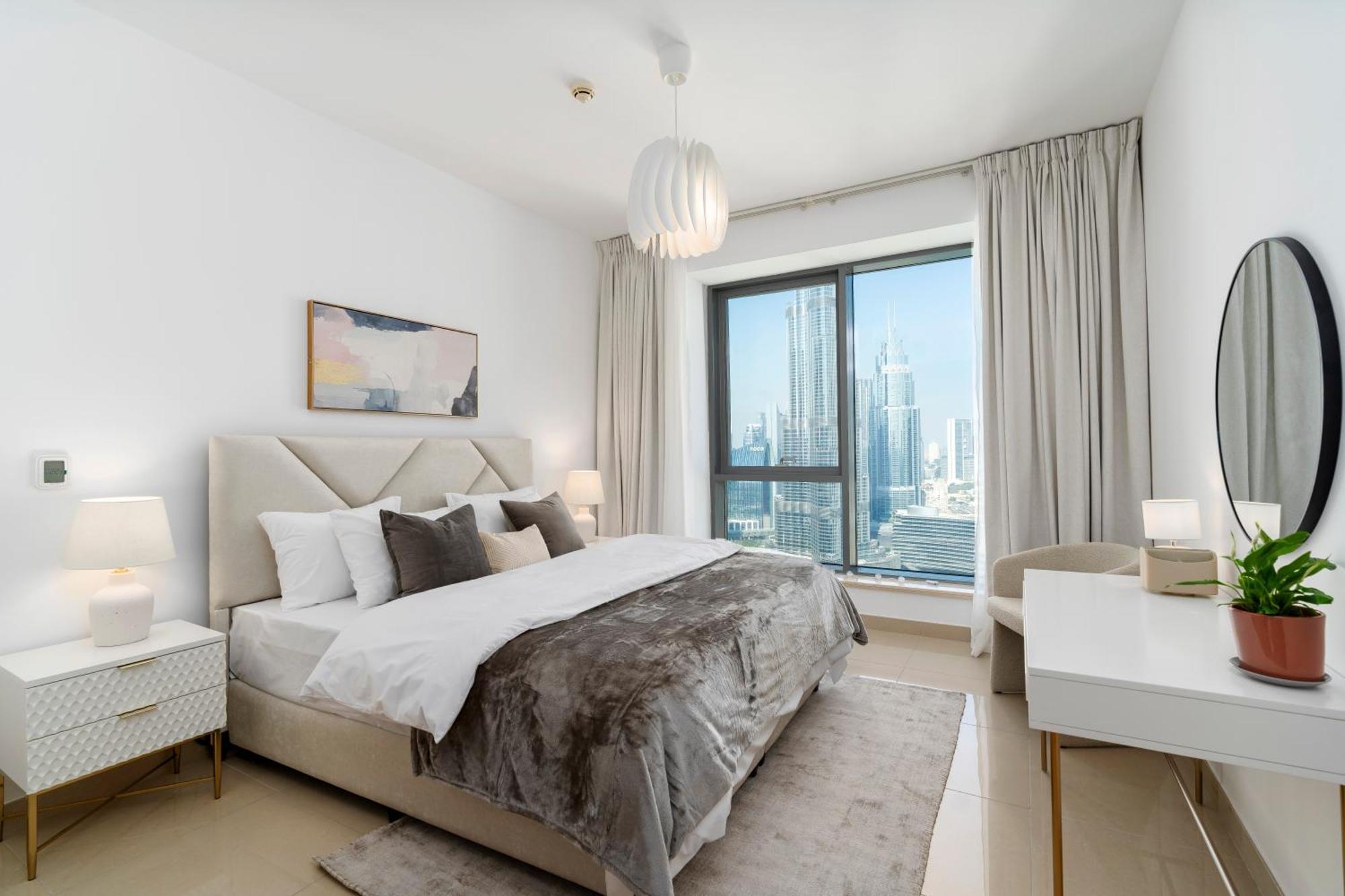 Prestige Living 2Br With Full Burj Khalifa And Fountain View By Auberge Dubai Bagian luar foto